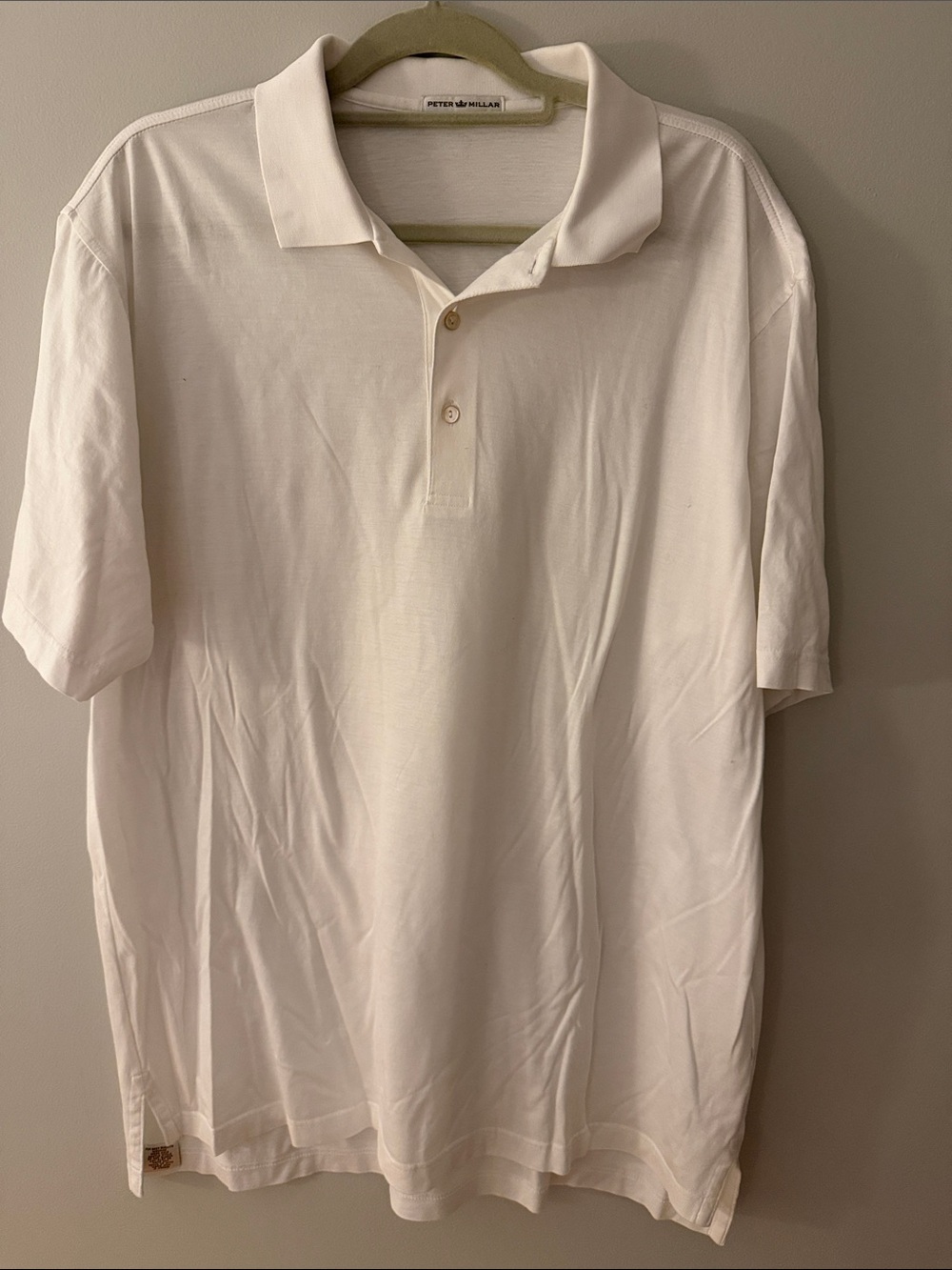 Peter Millar White Short Sleeve Polo
